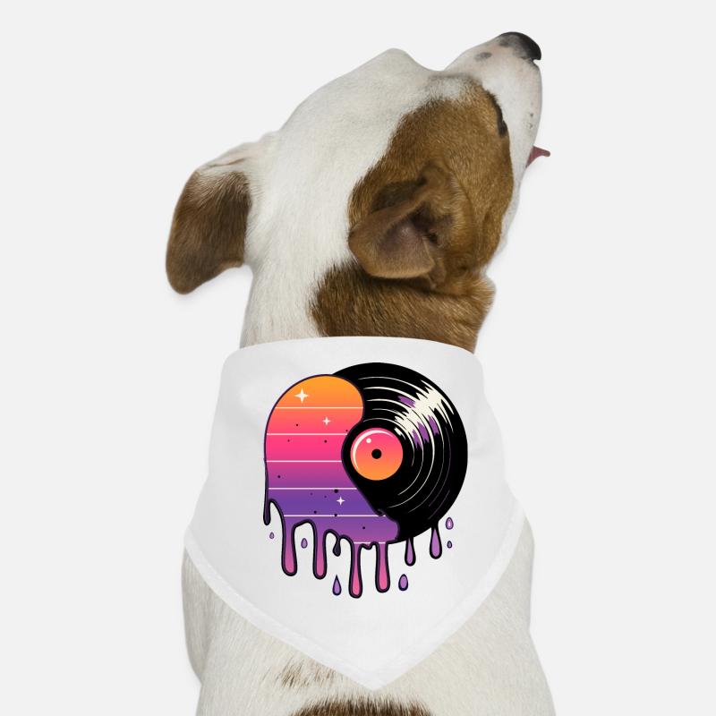 Cosmic Vinyl Record Dog Bandana