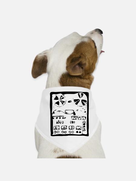 Tonband - Hunde-Bandana - Weiß