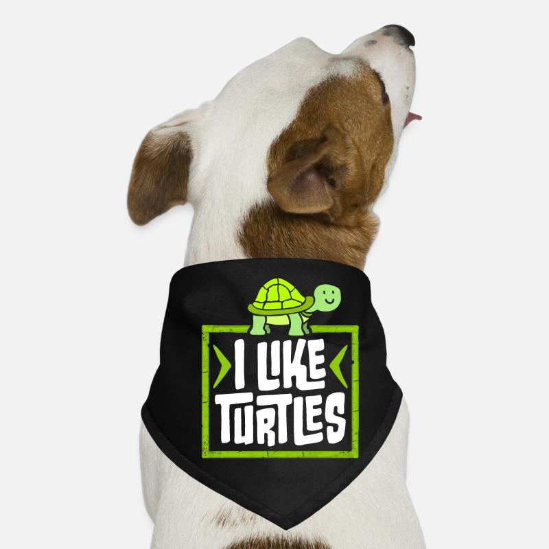 I Like Turtles Cute Tortoise Love Turtle Lover Dog Bandana