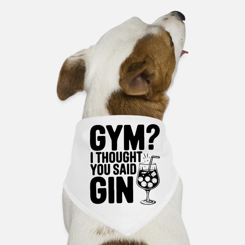 Fitnessstudio oder Gin? Lustiges Zitat Hunde-Bandana