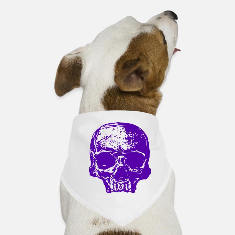 Purple Skull Dog Bandana