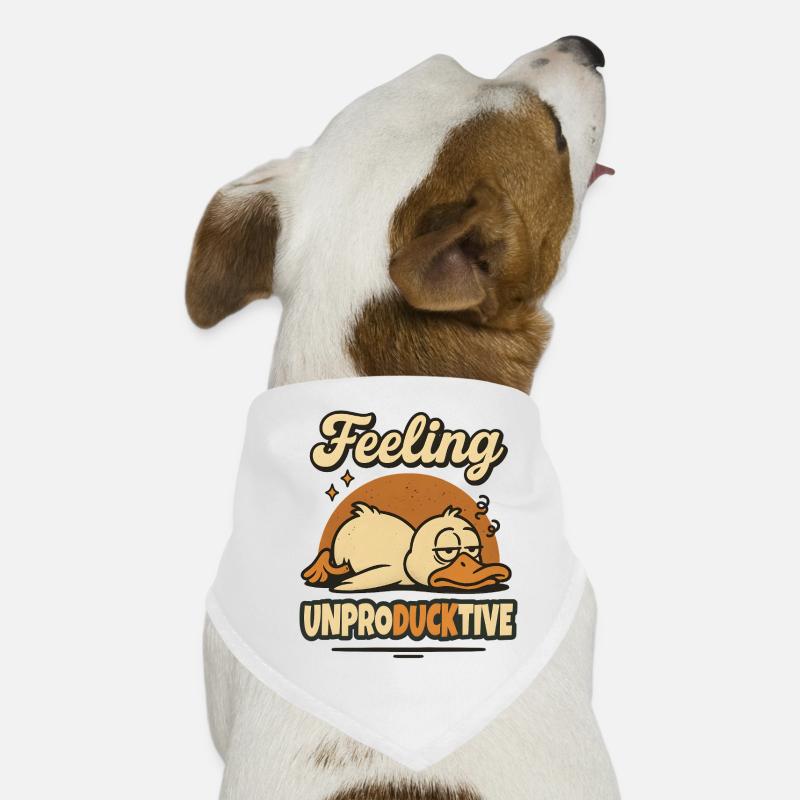 Feeling Unproductive Duck Duck Funny Dog Bandana