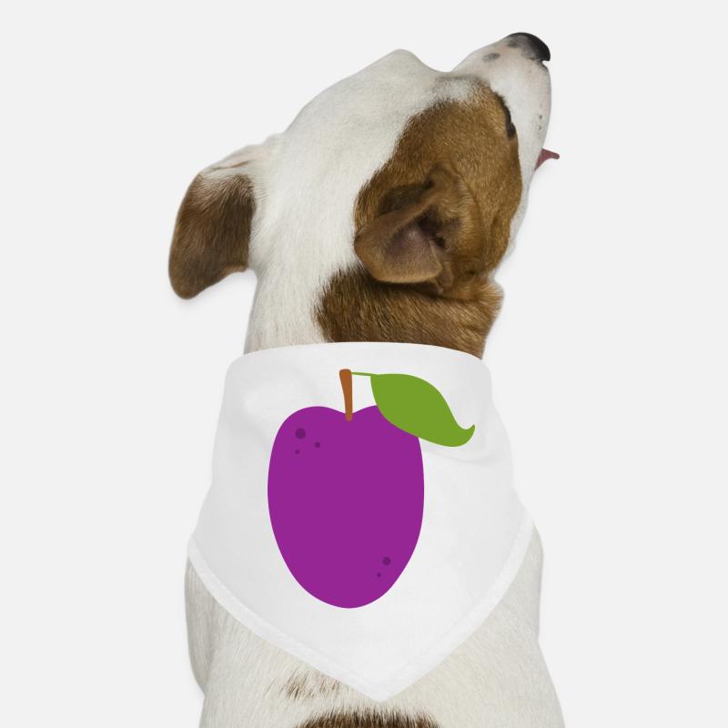 Vibrant Plum Fruit Illustration Dog Bandana