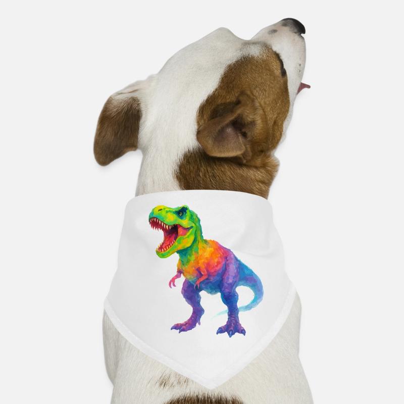 Colorful Gradient Dinosaur Dog Bandana