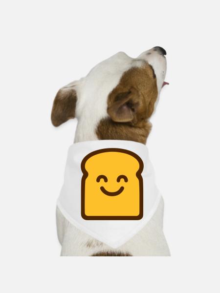 Cute Toast - Hunde-Bandana - Weiß - Vorne