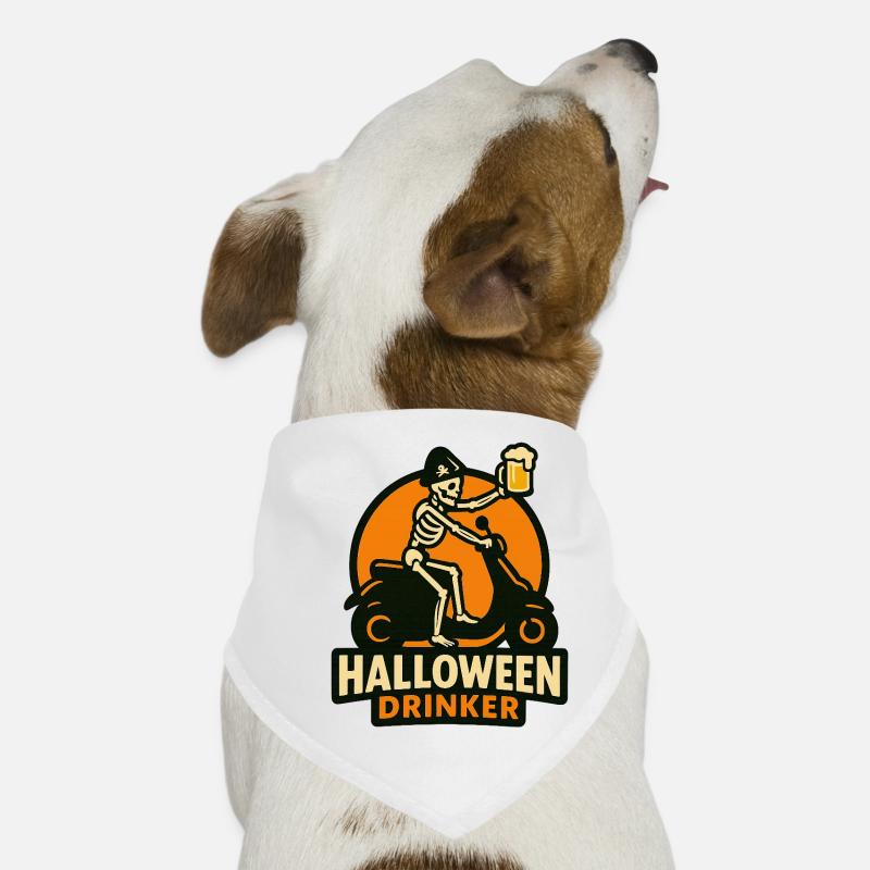 Skeleton Drinker Halloween Dog Bandana