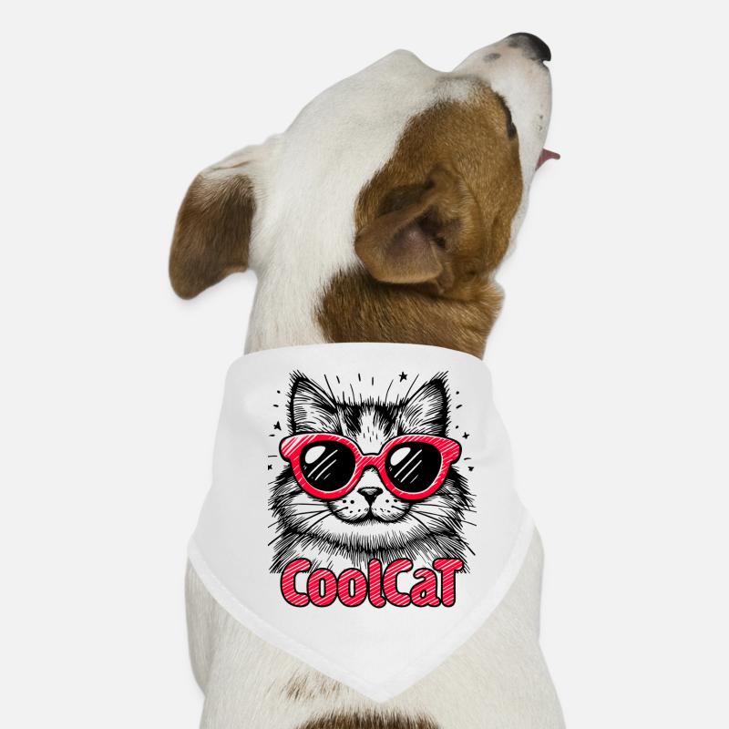 Chat cool 1 Bandana pour chien