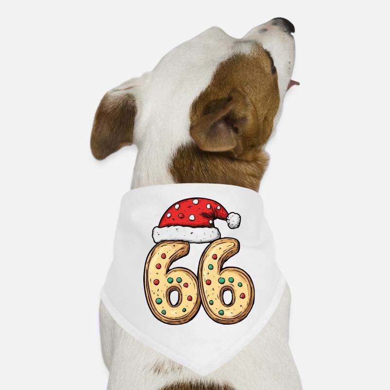 66 Numéro Biscuit Noël Bandana pour chien