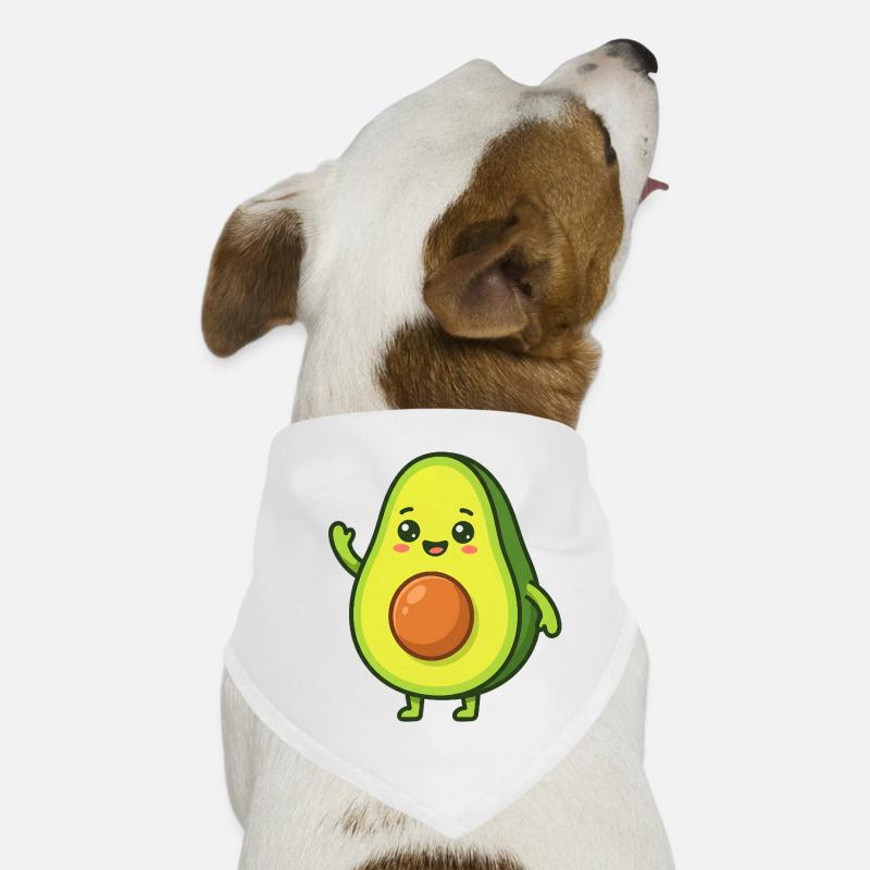 Joyeux dessin animé Avocado Bandana pour chien