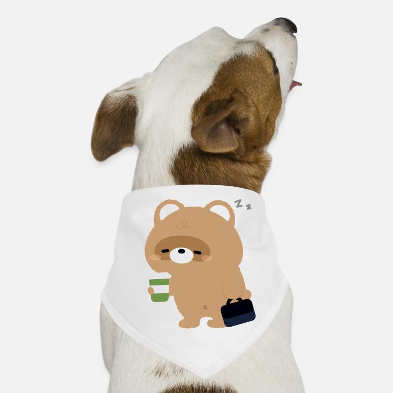 Sleepy Beaver and coffee Dog Bandana