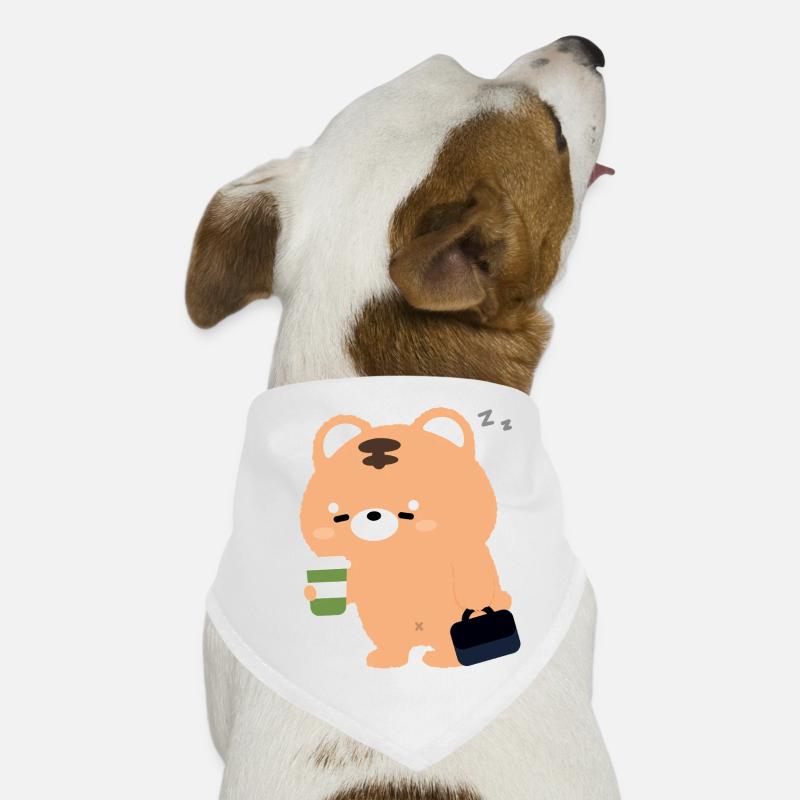 Kawaii Tiger mit Kaffeetasse Hunde-Bandana