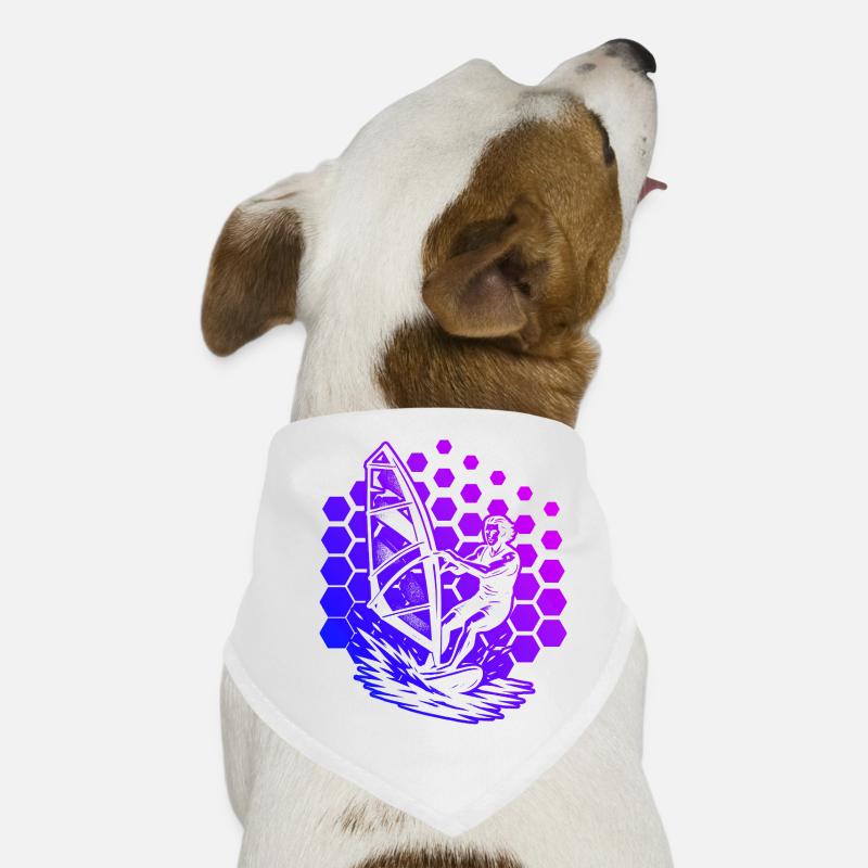 Clear windsurfing message Dog Bandana