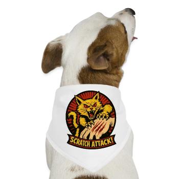 Scratch Attack Wütende Katzenklauen-Design - Hunde-Bandana - Weiß - Vorne