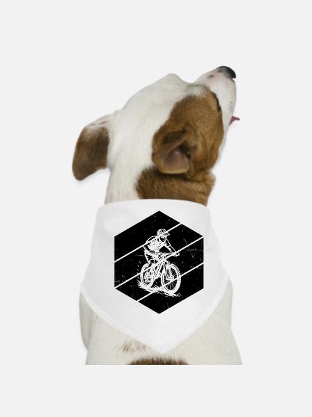 Cool mountain bike inspiration - Dog Bandana - white - Front