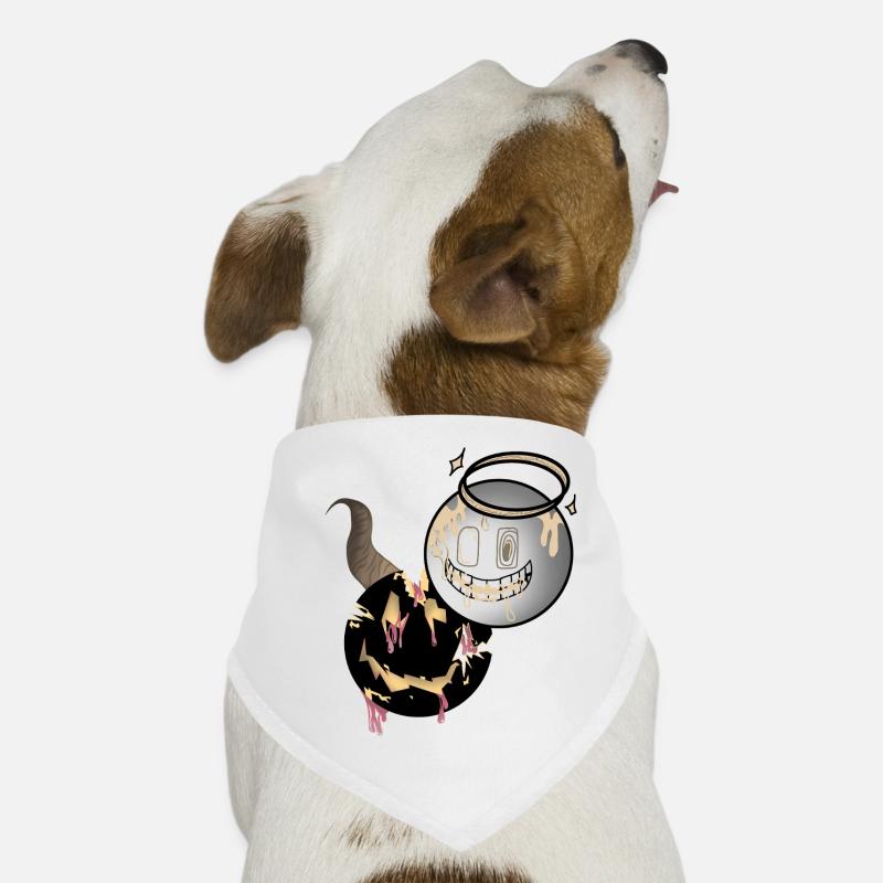 Melting Faces Angel and Devil Design Dog Bandana