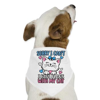 Katzenliebhaber Katzenmama Haustiereltern Kätzchenkunst - Hunde-Bandana - Weiß - Vorne