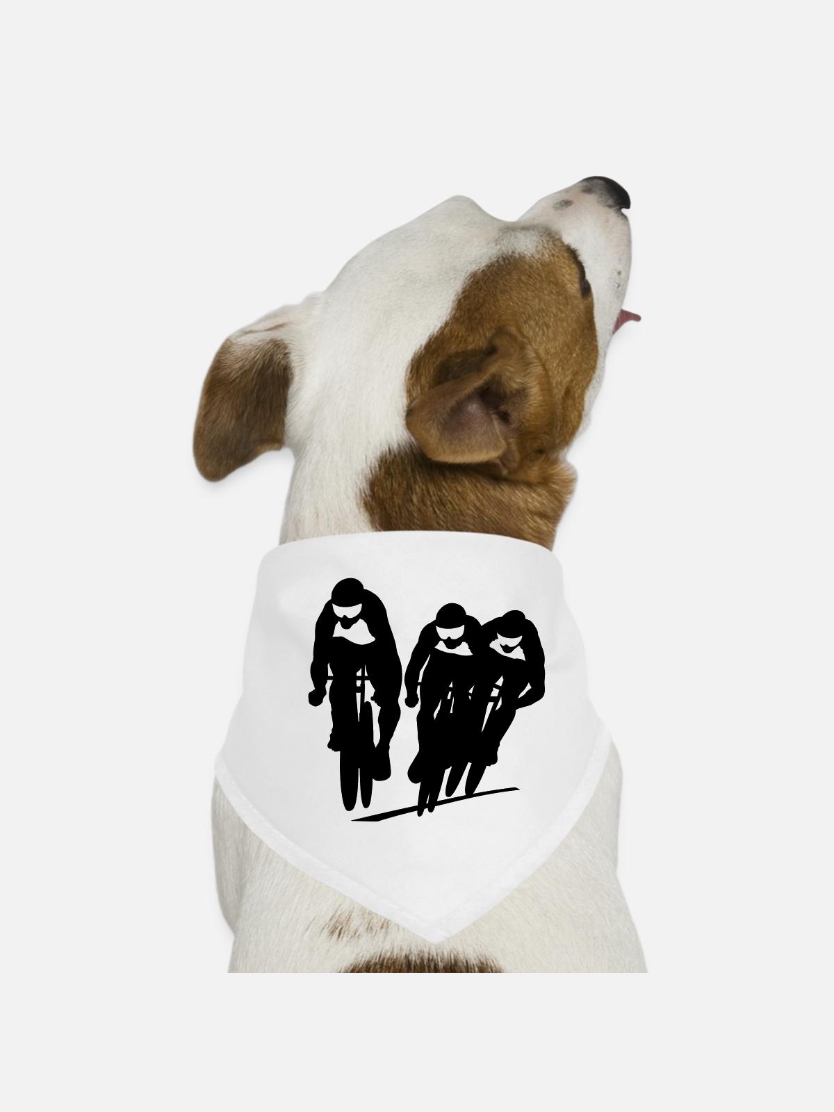 Cycling track - Dog Bandana - white - Front