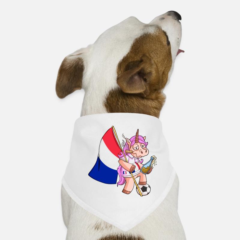 Frankreich Party Einhorn Hunde-Bandana