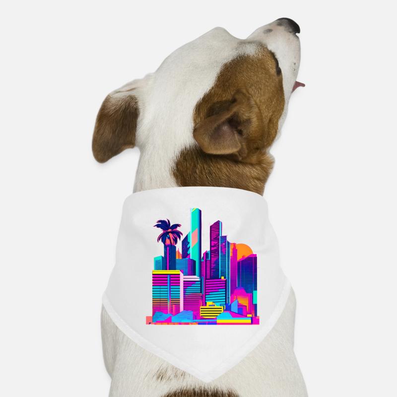 80s Skyline Hunde-Bandana