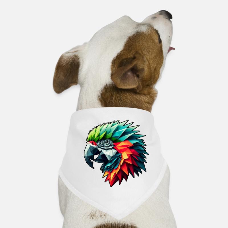 Parrot in Polygon Design Colorful Dog Bandana