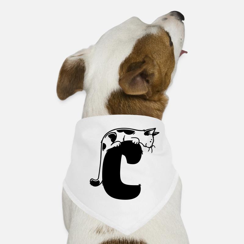 Cat Letter C Dog Bandana
