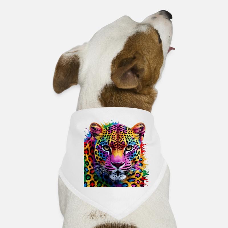bunter Leopard Hunde-Bandana
