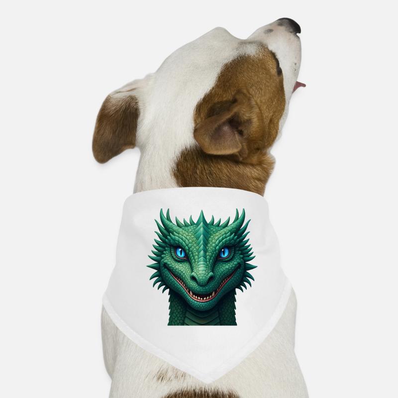 Emerald Dragon Crest Dog Bandana