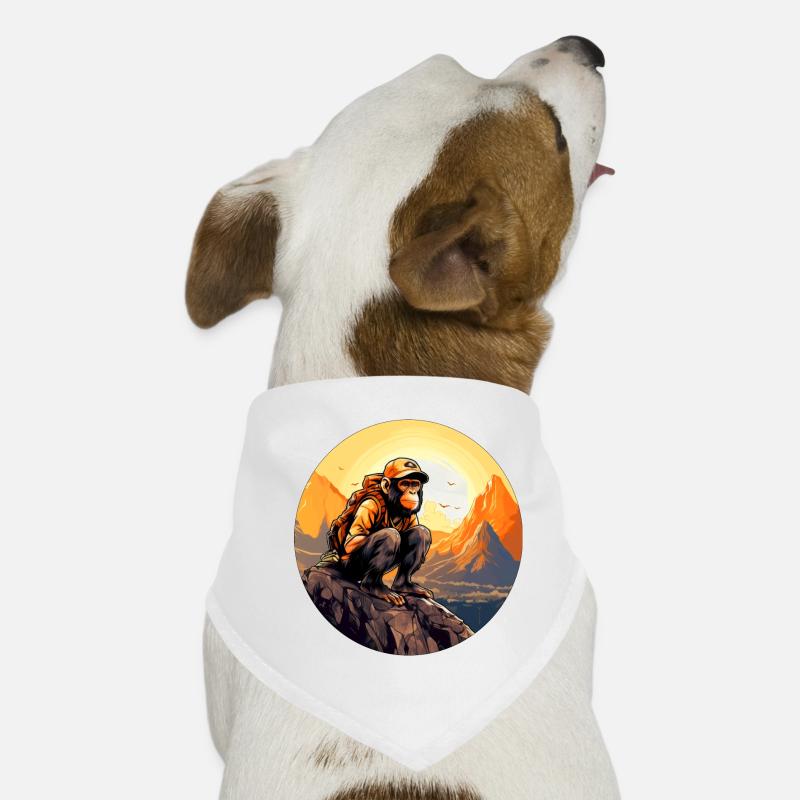Singe Randonnée / Singe Alpiniste Bandana pour chien