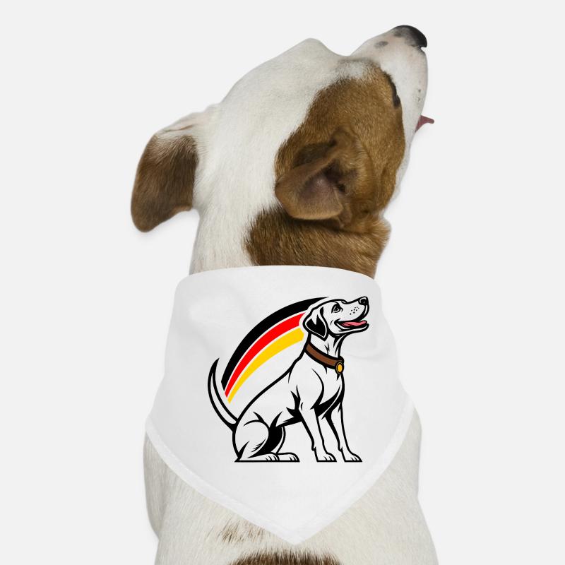 Hund mit Regenbogen im Comic-Stil Hunde-Bandana