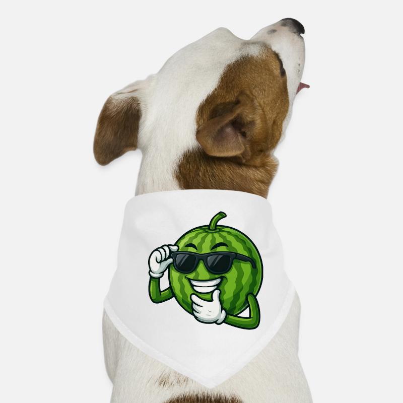 Cool pastèque avec lunettes de soleil dessin animé été Bandana pour chien
