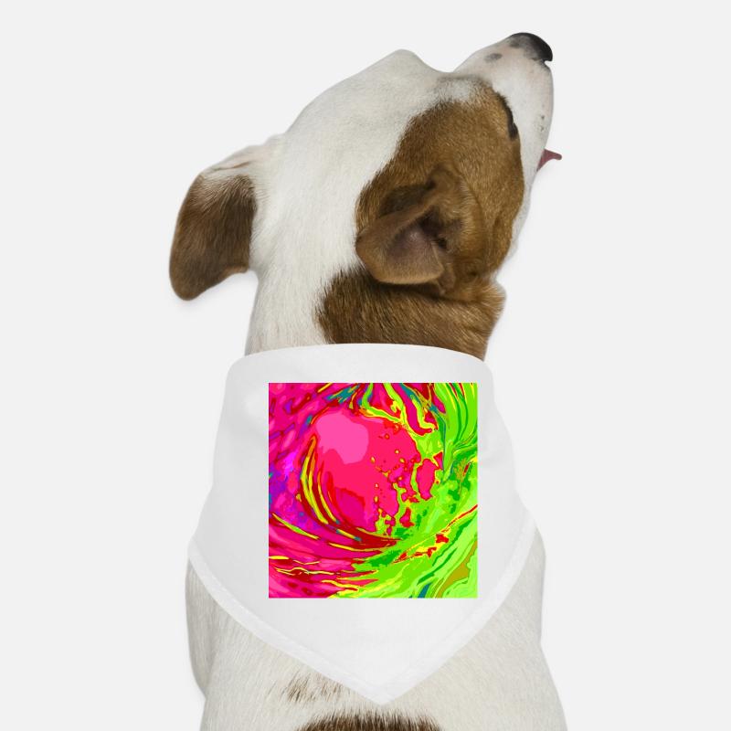 Jeu de couleurs tourbillonnant néon Bandana pour chien