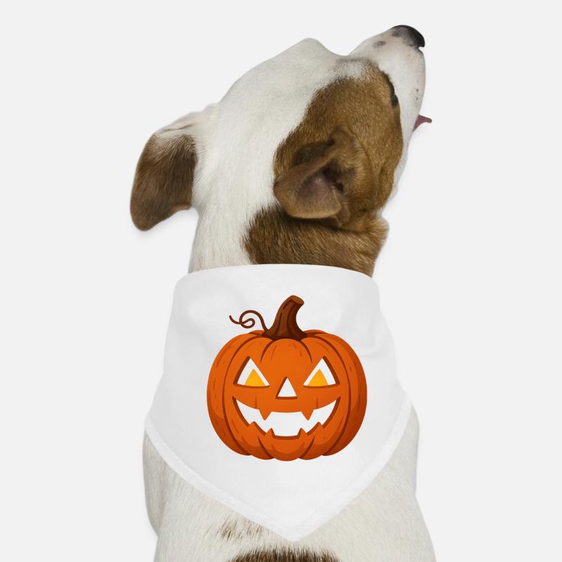 Citrouille Helloween avec visage effrayant Bandana pour chien