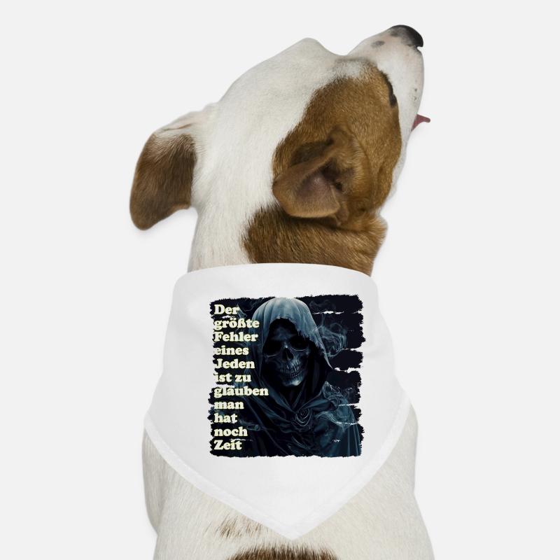 Dark skeleton face illustration Dog Bandana