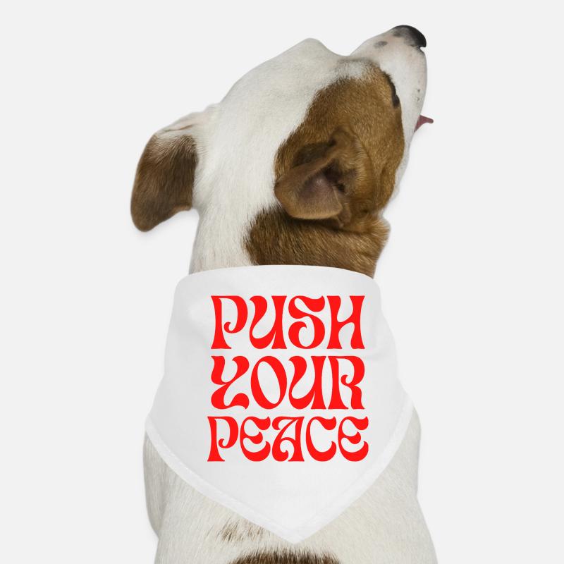 Push Your Peace Peacezeichen Frieden Hunde-Bandana