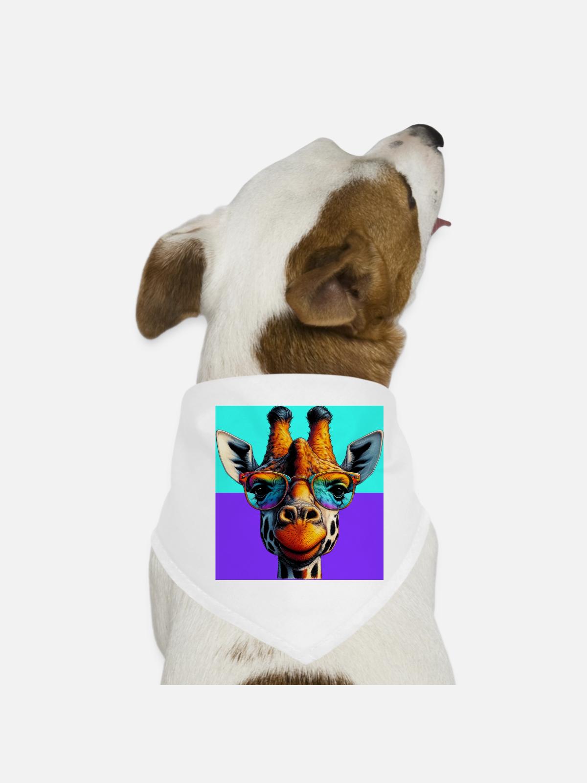 giraffe - Dog Bandana - white - Front