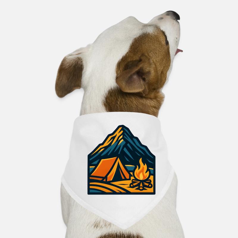 Mountain tent at the campfire Dog Bandana