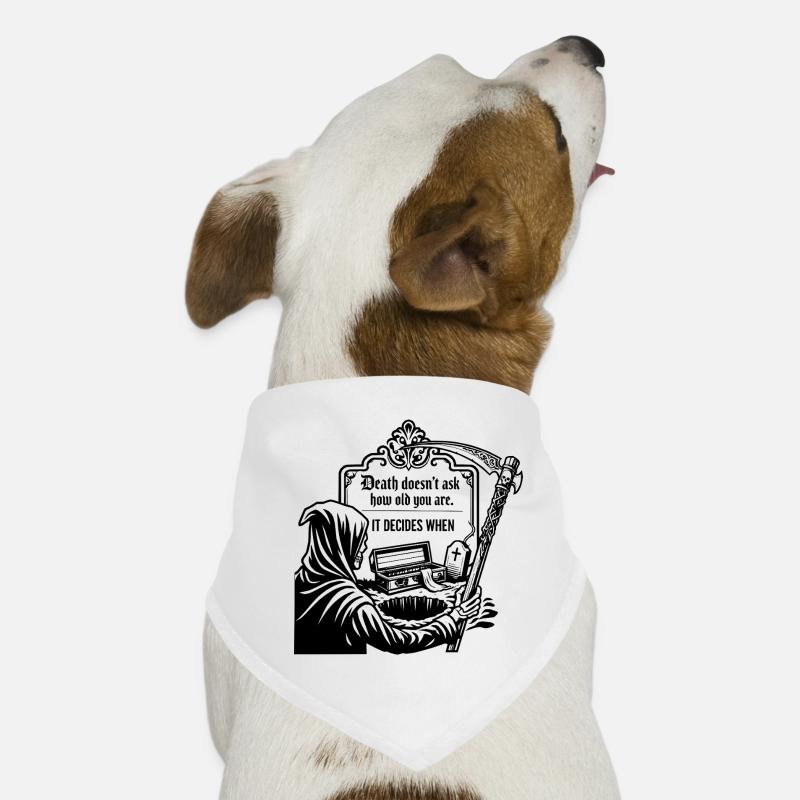 La mort ne demande pas quel âge tu as, Crâne Gothique Bandana pour chien