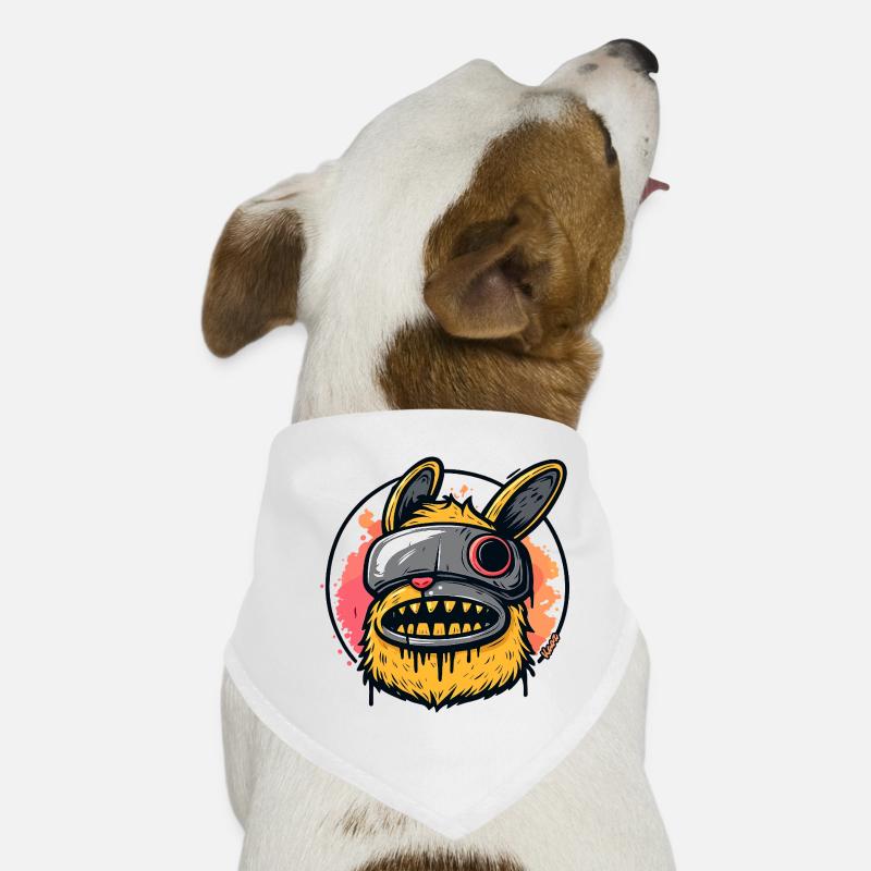 Neon Masked Bunny Monster Dog Bandana