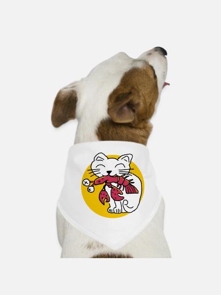 CancerCat - Hunde-Bandana - Weiß - Vorne