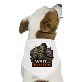 Wait... It Has Eyes?! – Tabletop Ork Miniatur - Hunde-Bandana - Weiß - Vorne