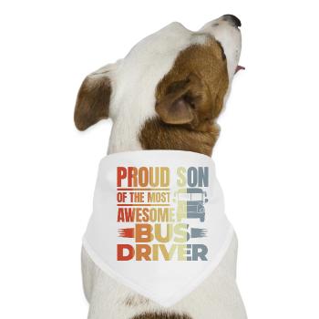 Proud Son Of The Most Awesome Bus Driver - Hunde-Bandana - Weiß - Vorne
