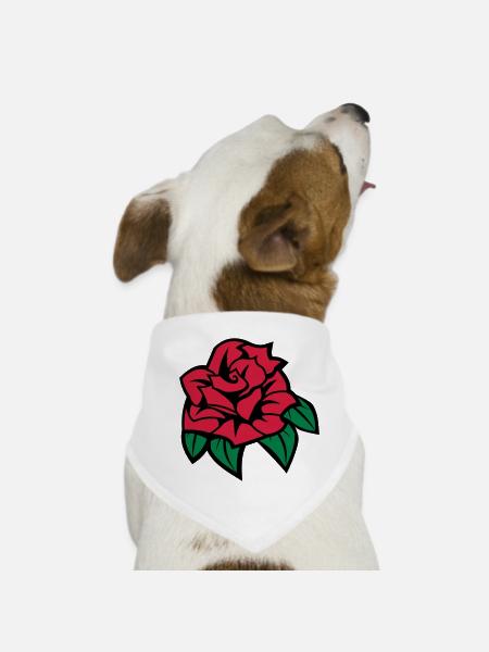 6254398 135433816 Rose - Bandana pour chien - blanc - Devant