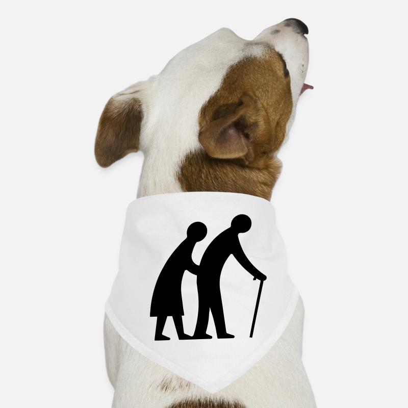 Old couple silhouette idea to go gift Dog Bandana
