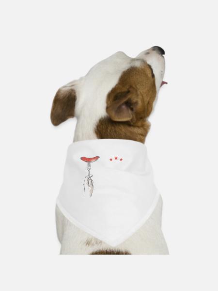 Bratwurst Currywurst Geschenk Ruhrgebiet Berlin - Hunde-Bandana - Weiß
