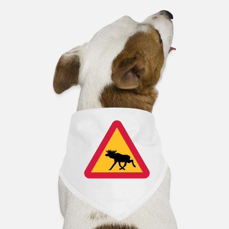 Moose warning sign Dog Bandana