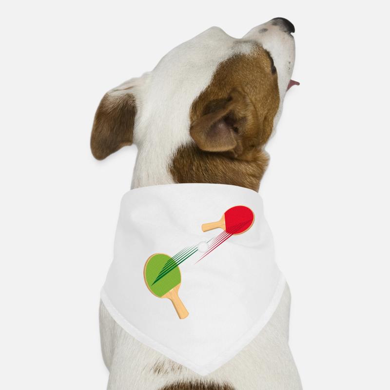 deux raquettes de ping-cong avec balle Bandana pour chien
