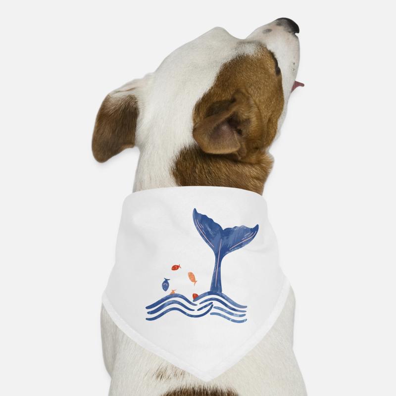 Ailerons de baleine et poissons Bandana pour chien