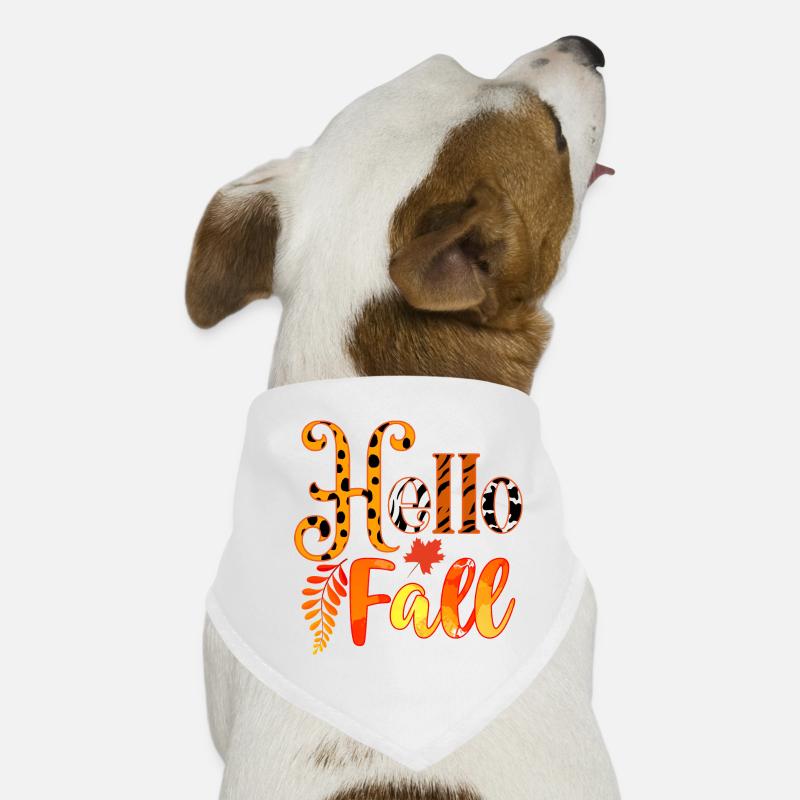 Autumn Hello Fall Dog Bandana