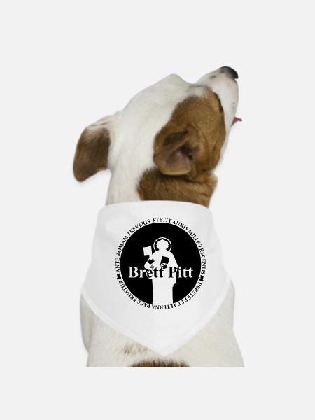 BrettPitt - Hunde-Bandana - Weiß - Vorne