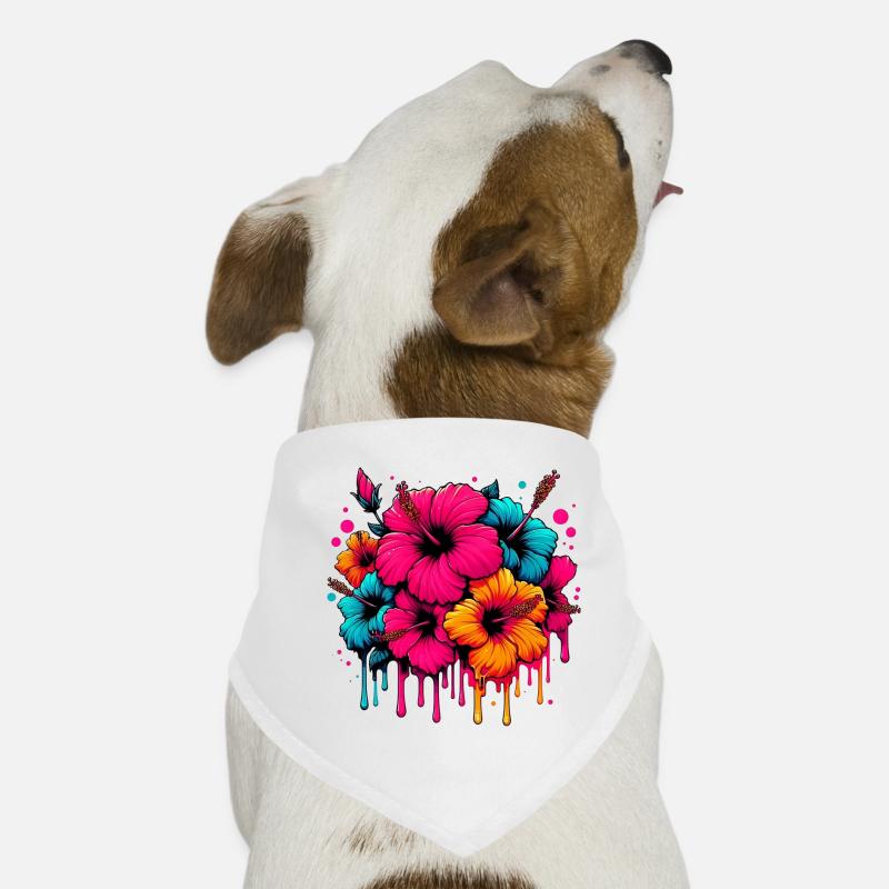 Fleurs d’hibiscus Bandana pour chien